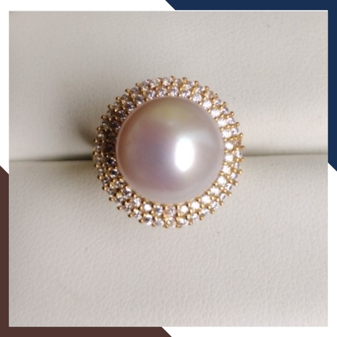 Nhẫn ngọc trai vàng 18k nữ đẹp mã NNT20