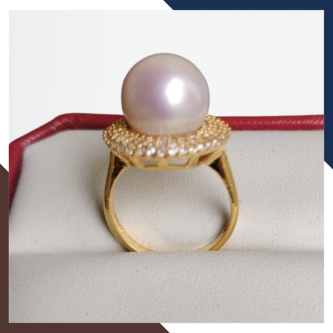 Nhẫn ngọc trai vàng 18k nữ đẹp mã NNT20