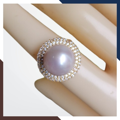 Nhẫn ngọc trai vàng 18k nữ đẹp mã NNT20