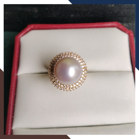 Nhẫn ngọc trai vàng 18k nữ đẹp mã NNT20