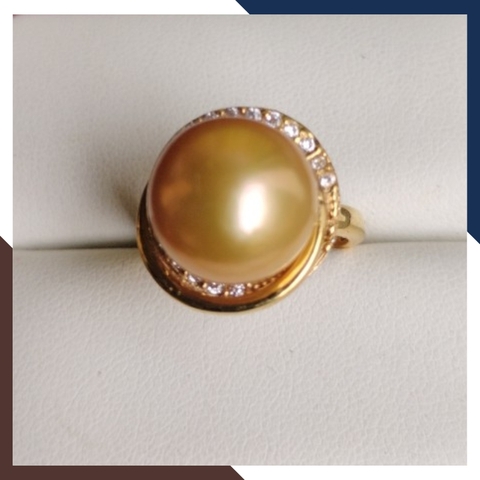 Nhẫn ngọc trai vàng 18k nữ NNT22 - Vẻ đẹp tinh tế, sang trọng vượt thời gian