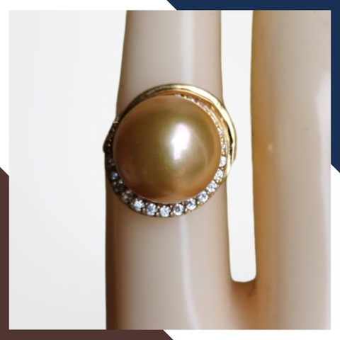 Nhẫn ngọc trai vàng 18k nữ NNT22 - Vẻ đẹp tinh tế, sang trọng vượt thời gian