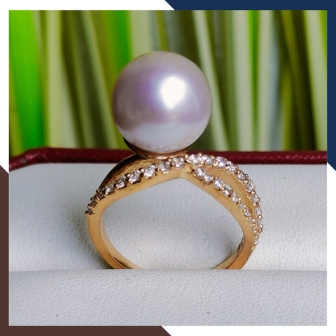 Nhẫn Ngọc Trai Vàng 18k Nữ NNT23 - Tỏa Sáng Phong Cách Trẻ Trung, Sang Trọng