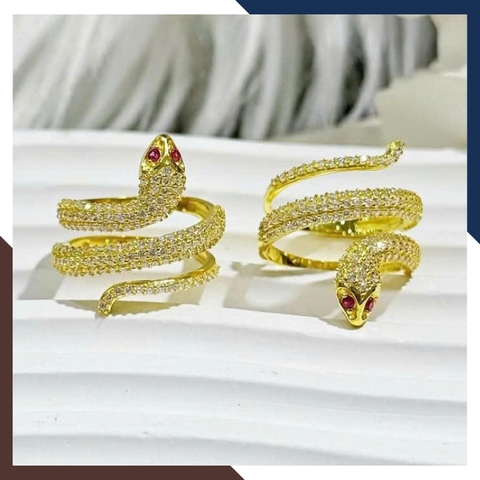 Nhẫn Rắn Vàng Tây 10k Cho Nữ Tuổi Tỵ NVN40 | Vàng 416