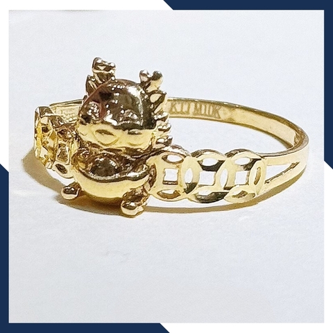 Nhẫn rồng kim tiền vàng tây 10k cho nữ mã 1106TL37