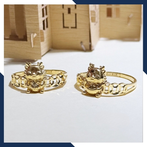 Nhẫn rồng kim tiền vàng tây 10k cho nữ mã 1106TL37