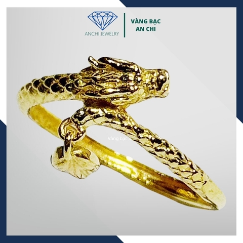 Nhẫn rồng vàng, nhẫn con rồng vàng tây 10k cho nam nữ mã 1196TL40