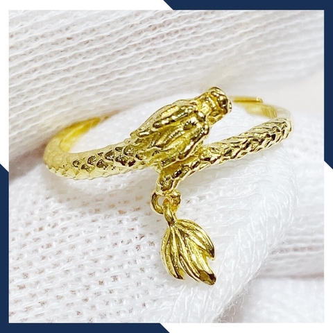 Nhẫn rồng vàng, nhẫn con rồng vàng tây 10k cho nam nữ mã 1196TL40