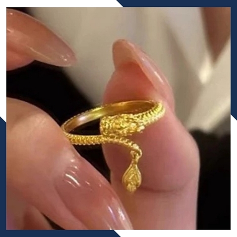 Nhẫn rồng vàng, nhẫn con rồng vàng tây 10k cho nam nữ mã 1196TL40