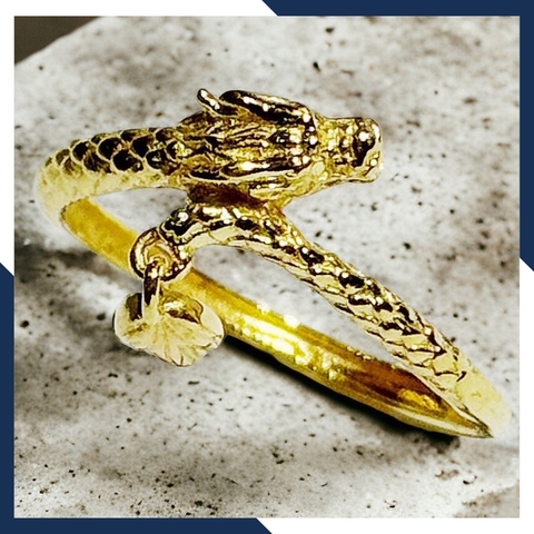 Nhẫn rồng vàng, nhẫn con rồng vàng tây 10k cho nam nữ mã 1196TL40