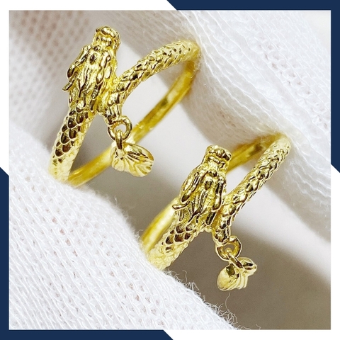 Nhẫn rồng vàng, nhẫn con rồng vàng tây 10k cho nam nữ mã 1196TL40