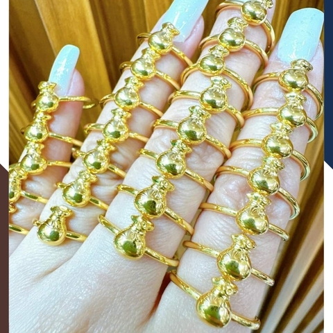 Nhẫn túi tiền vàng 24k 9999 tài lộc mã TL32