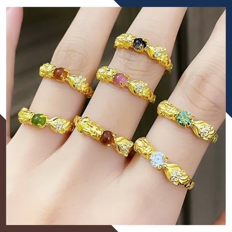 Nhẫn Tỳ Hưu Hồ Ly Vàng Tây 10k Lộc Nhất Duyên Cho Nữ Mã NVN42 | Vàng 416