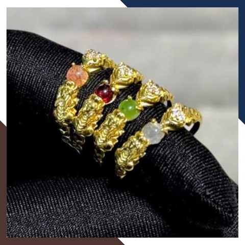 Nhẫn Tỳ Hưu Hồ Ly Vàng Tây 10k Lộc Nhất Duyên Cho Nữ Mã NVN42 | Vàng 416