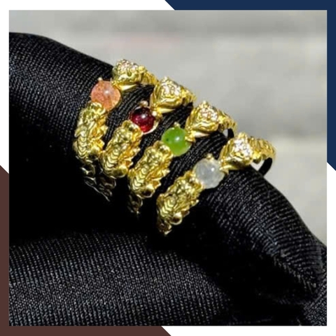 Nhẫn Tỳ Hưu Hồ Ly Vàng Tây 10k Lộc Nhất Duyên Cho Nữ Mã NVN42 | Vàng 416