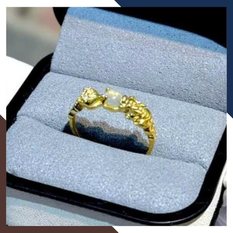 Nhẫn Tỳ Hưu Hồ Ly Vàng Tây 10k Lộc Nhất Duyên Cho Nữ Mã NVN42 | Vàng 416