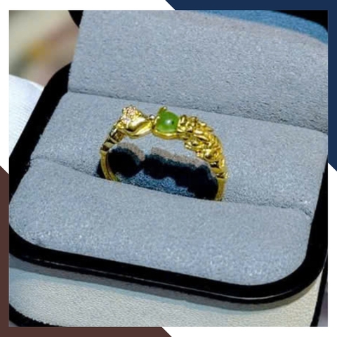 Nhẫn Tỳ Hưu Hồ Ly Vàng Tây 10k Lộc Nhất Duyên Cho Nữ Mã NVN42 | Vàng 416