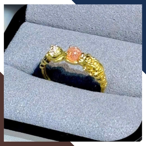 Nhẫn Tỳ Hưu Hồ Ly Vàng Tây 10k Lộc Nhất Duyên Cho Nữ Mã NVN42 | Vàng 416