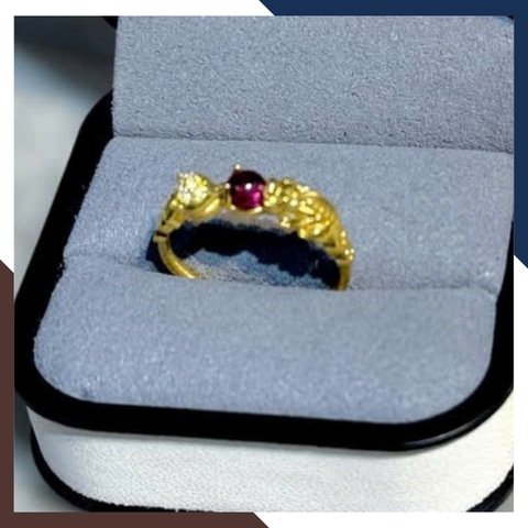 Nhẫn Tỳ Hưu Hồ Ly Vàng Tây 10k Lộc Nhất Duyên Cho Nữ Mã NVN42 | Vàng 416