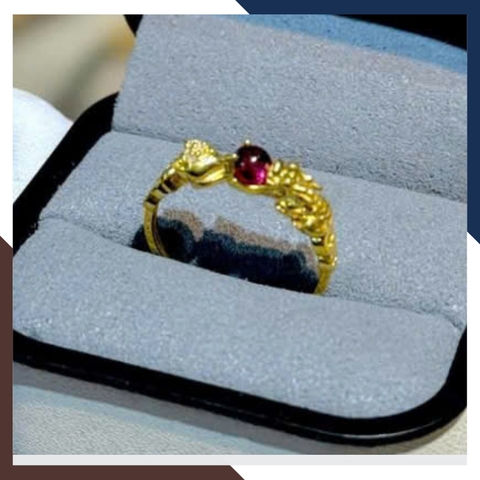 Nhẫn Tỳ Hưu Hồ Ly Vàng Tây 10k Lộc Nhất Duyên Cho Nữ Mã NVN42 | Vàng 416