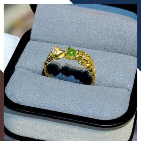 Nhẫn Tỳ Hưu Hồ Ly Vàng Tây 10k Lộc Nhất Duyên Cho Nữ Mã NVN42 | Vàng 416