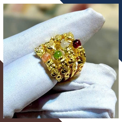 Nhẫn Tỳ Hưu Hồ Ly Vàng Tây 10k Lộc Nhất Duyên Cho Nữ Mã NVN42 | Vàng 416