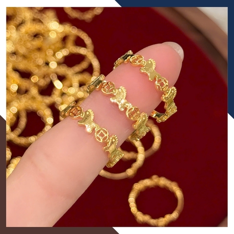 Nhẫn Vàng 10K Hình Con Ngựa Nữ NVNU440 – Biểu Tượng Phong Thuỷ