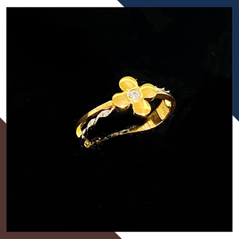 Nhẫn Vàng Cỏ 4 Lá Nhiều Mẫu Đẹp Cho Nữ NVN235 | Vàng Tây 10k