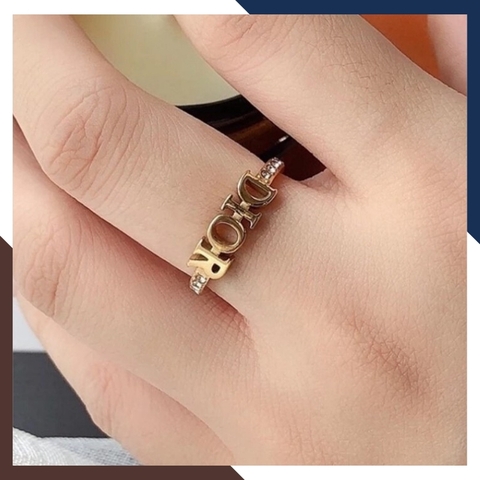 Nhẫn vàng dior 10k, nhẫn vàng nữ giá dưới 2 triệu mã 838TL28