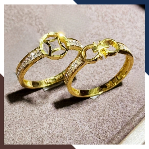 Nhẫn vàng nữ giá dưới 2 triệu, nhẫn vàng tây 10k Salvatore Ferragamo mã TL36