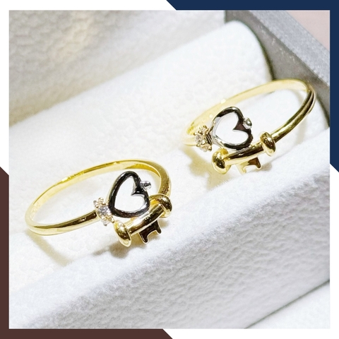Nhẫn vàng nữ trái tim đơn giản đeo ngón trỏ đẹp mã TL30