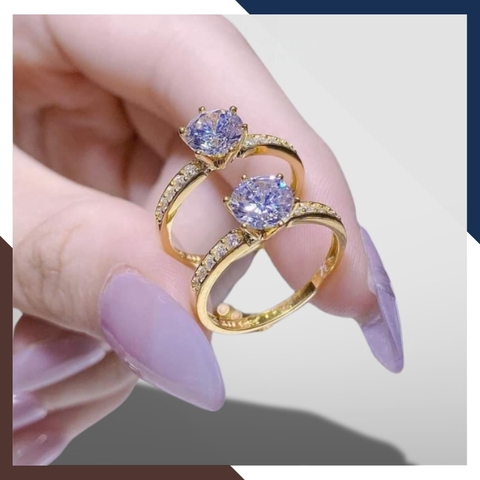 Nhẫn vàng tây 10k đính hột đá cao màu trắng đẹp cho nữ mã TL39