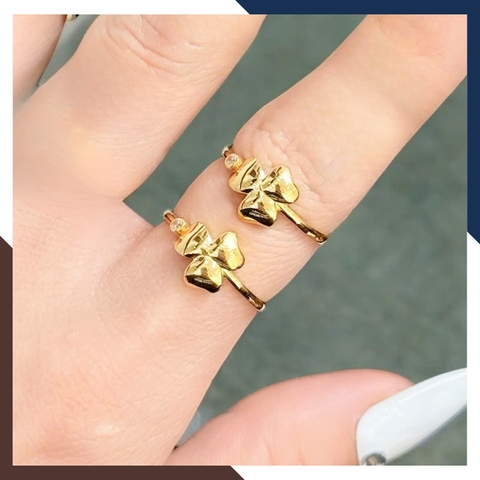 Nhẫn Vàng Tây Nữ 10K Bản Mỏng NVN361 – Thời Trang Layering, Phù Hợp Mọi Ngón Tay