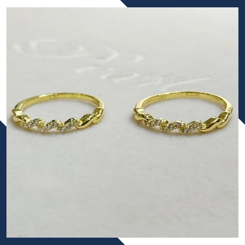 Nhẫn vàng tây nữ 10k đẹp đơn giản, nhẫn vàng đeo ngón trỏ nữ đẹp mã 1106TL37