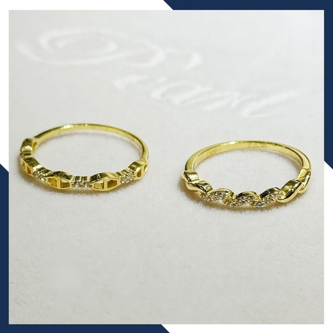 Nhẫn vàng tây nữ 10k đẹp đơn giản, nhẫn vàng đeo ngón trỏ nữ đẹp mã 1106TL37