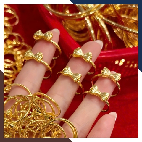 Nhẫn Vàng Tây Nữ 10K Hình Nơ NVN291 – Duyên Dáng, Thanh Lịch Cho Phái Đẹp