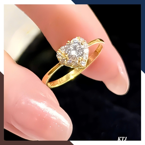 Nhẫn vàng tây nữ 10k hình trái tim NVN411 – Quà tặng hoàn hảo cho người yêu