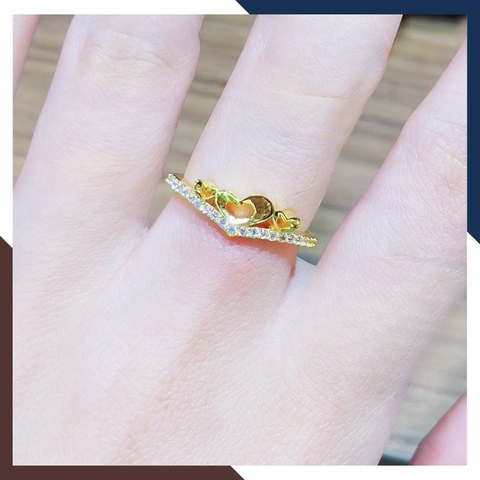 Nhẫn vàng tây nữ 10k hình trái tim NVN422 – Quà tặng cho người yêu, bạn gái ý nghĩa