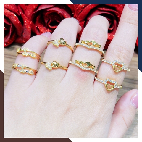 Nhẫn vàng tây nữ 10k hình trái tim NVN422 – Quà tặng cho người yêu, bạn gái ý nghĩa