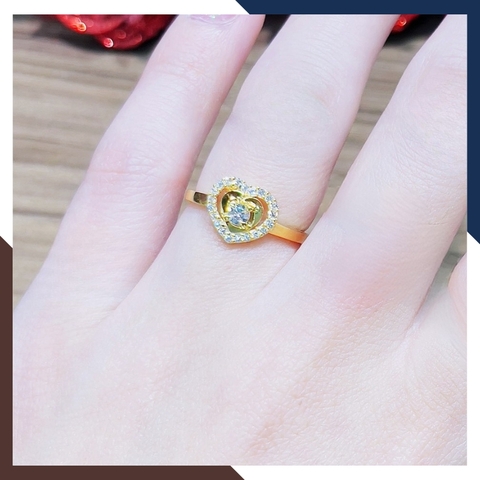 Nhẫn vàng tây nữ 10k hình trái tim NVN426 – Bộ sưu tập 6 mẫu nhẫn tặng bạn gái sang trọng