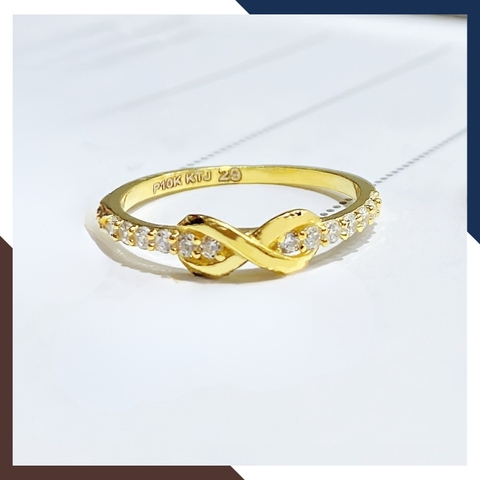Nhẫn Vàng Tây Nữ 10k Hình Vô Cực Bản Mỏng NVN310 – Phù Hợp Đeo Ngón Trỏ & Layering