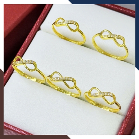 Nhẫn Vàng Tây Nữ 10k Hình Vô Cực Bản Mỏng NVN310 – Phù Hợp Đeo Ngón Trỏ & Layering