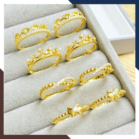 Nhẫn vàng tây nữ 10K hình vương miện NVN331 – Quà tặng bạn gái với thông điệp “Em là nữ hoàng”
