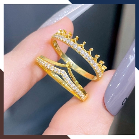 Nhẫn vàng tây nữ 10K hình vương miện NVN331 – Quà tặng bạn gái với thông điệp “Em là nữ hoàng”