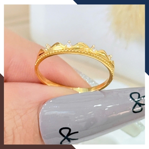 Nhẫn vàng tây nữ 10K hình vương miện NVN331 – Quà tặng bạn gái với thông điệp “Em là nữ hoàng”