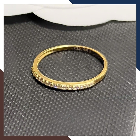 Nhẫn Vàng Tây Nữ 10k Mã NVN285 – Kiểu Dáng 1, 2 Hoặc 3 Hàng Đá Sáng Lấp Lánh