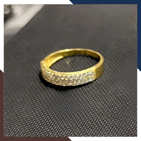 Nhẫn Vàng Tây Nữ 10k Mã NVN285 – Kiểu Dáng 1, 2 Hoặc 3 Hàng Đá Sáng Lấp Lánh