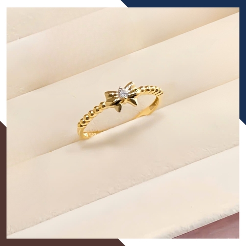 Nhẫn Vàng Tây Nữ 10k NVN293 – Bản Mảnh Hình Bướm Nhẹ Nhàng, Tinh Tế
