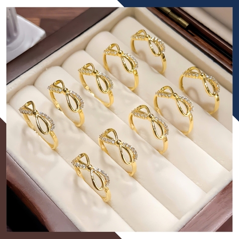 Nhẫn Vàng Tây Nữ 10K NVN300 – BST 5 Kiểu Nhẫn Hình Nơ Hoàn Hảo Đeo Ngón Trỏ