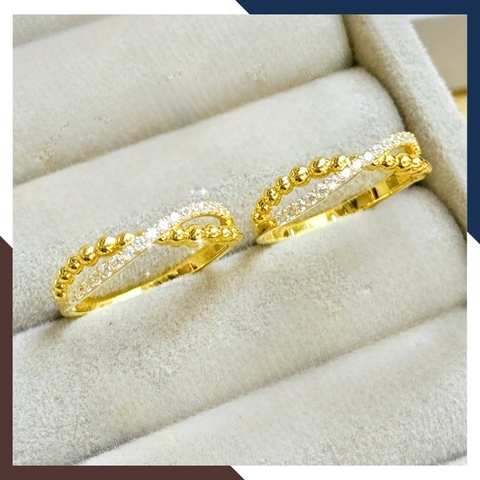 Nhẫn Vàng Tây Nữ 10K NVN341 – Bộ Sưu Tập 4 Mẫu Nhẫn Mảnh Phù Hợp Đeo Layering